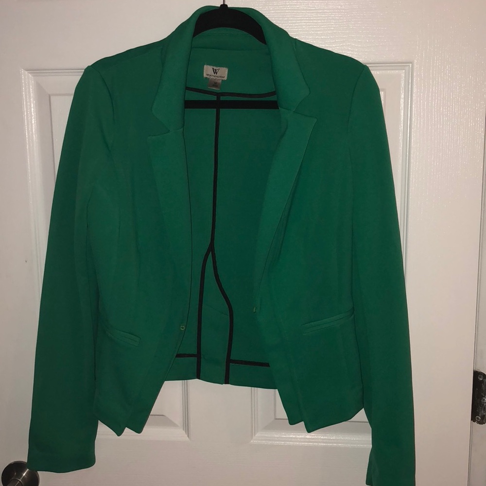 Kelly green tailored blazer